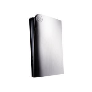 PS5 Slim Cover Matt Chrom "Linien"