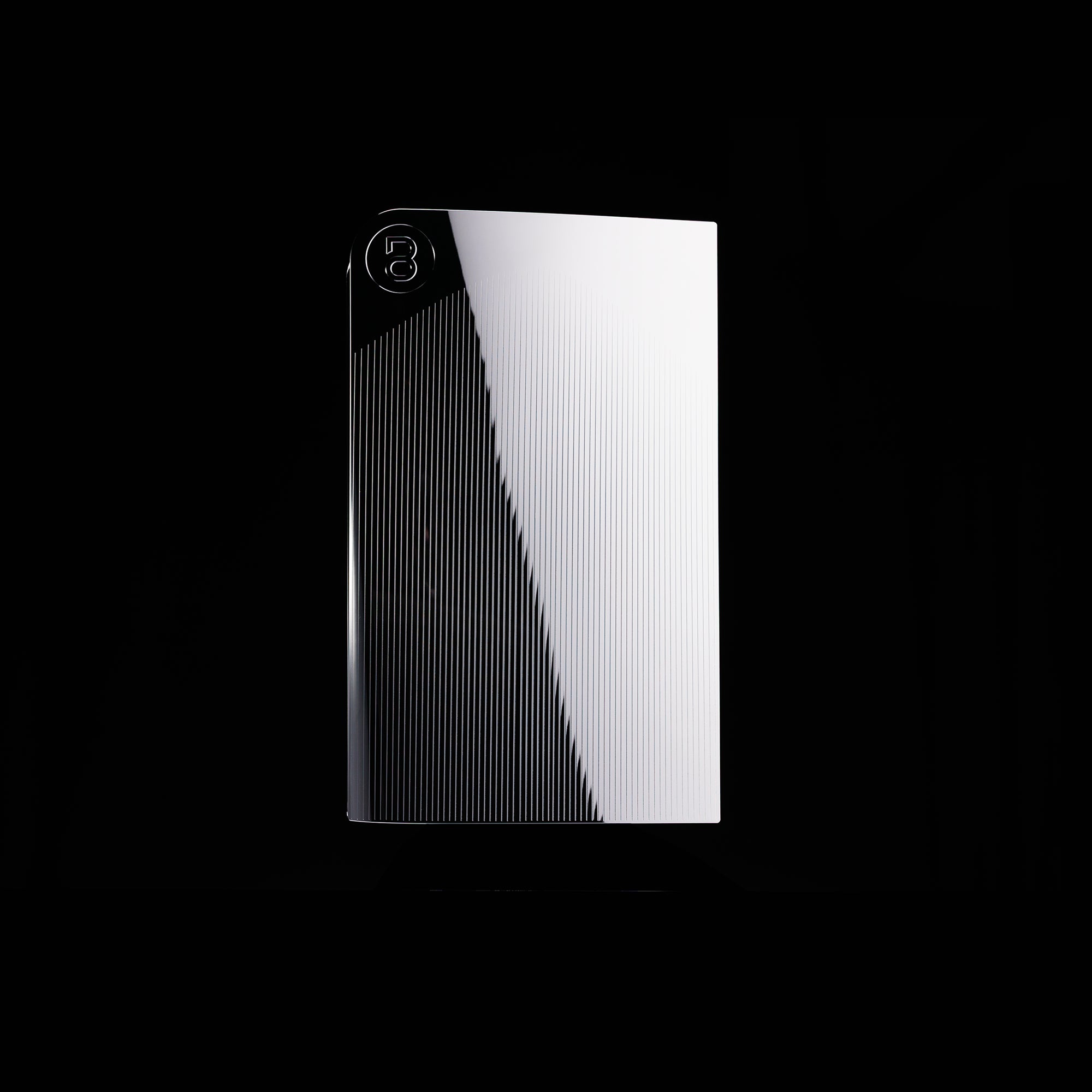 PS5 Slim Cover Hochglanz Chrom "Linien"