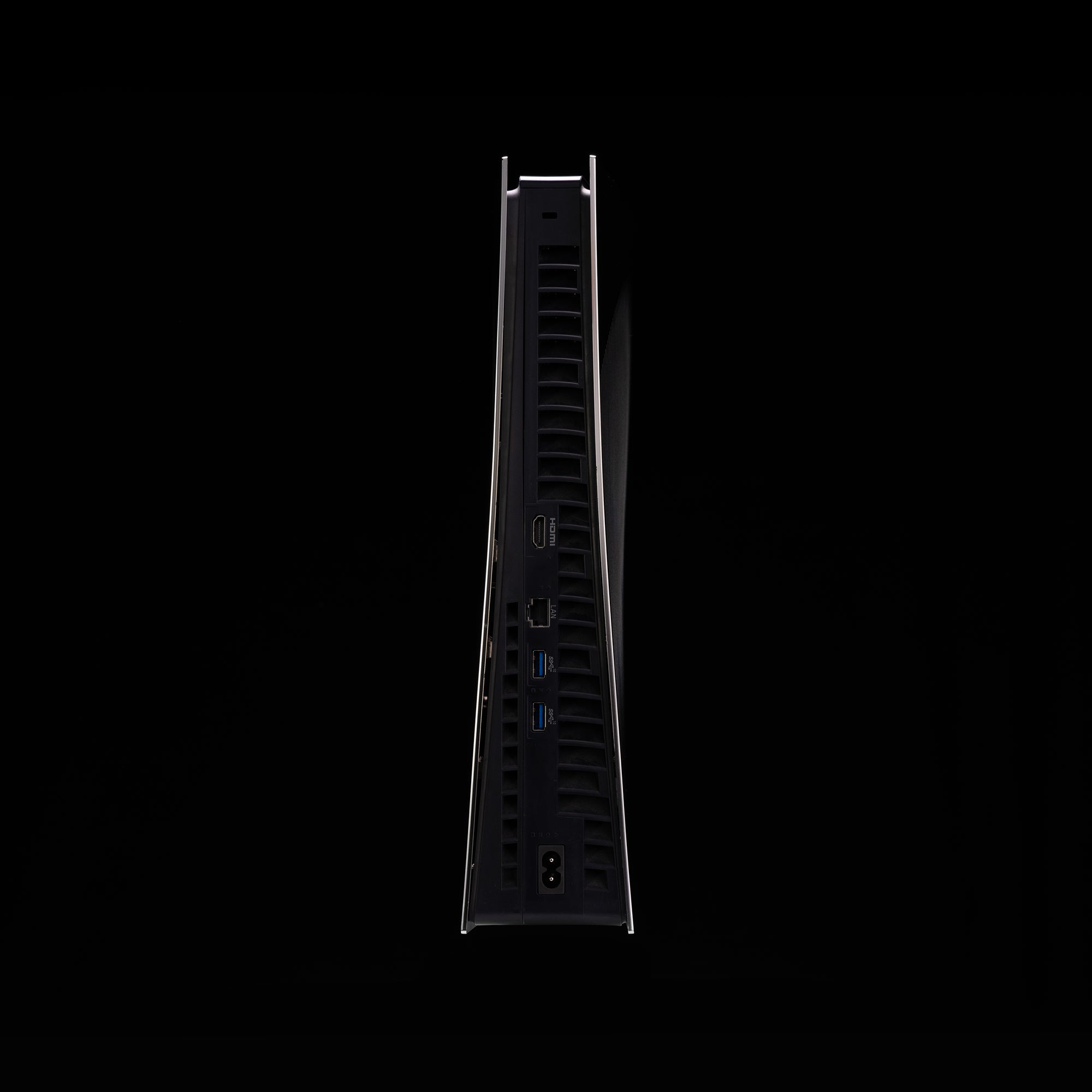 PS5 Slim Cover Matt Chrom "Linien"