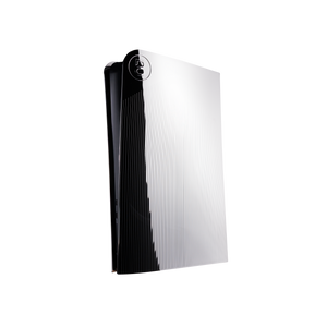 PS5 Slim Cover Hochglanz Chrom "Linien"