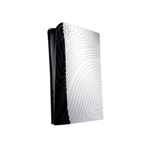 PS5 Slim Cover Hochglanz Chrom "Wellen"