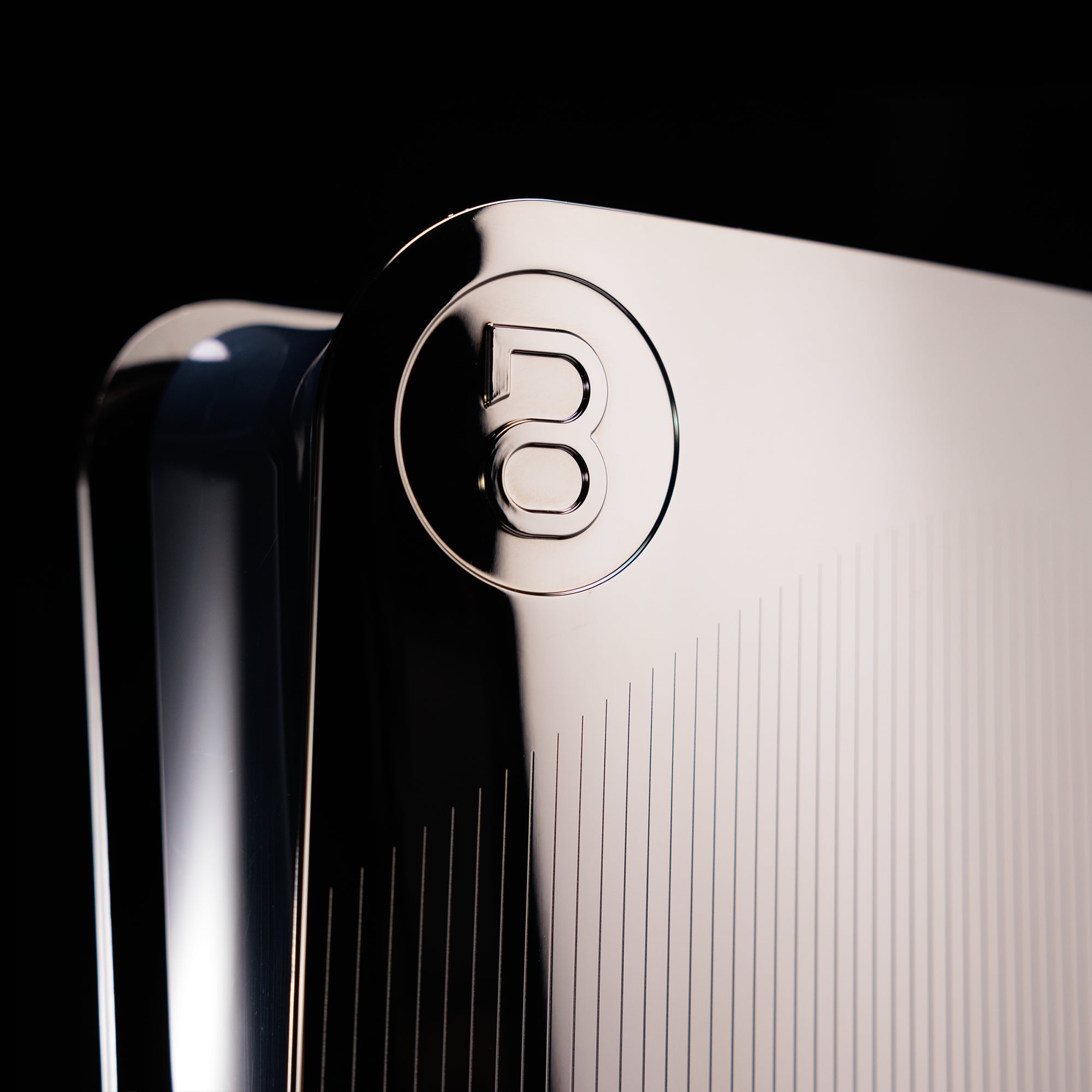 PS5 Slim Cover Midnight Chrom "Linien"