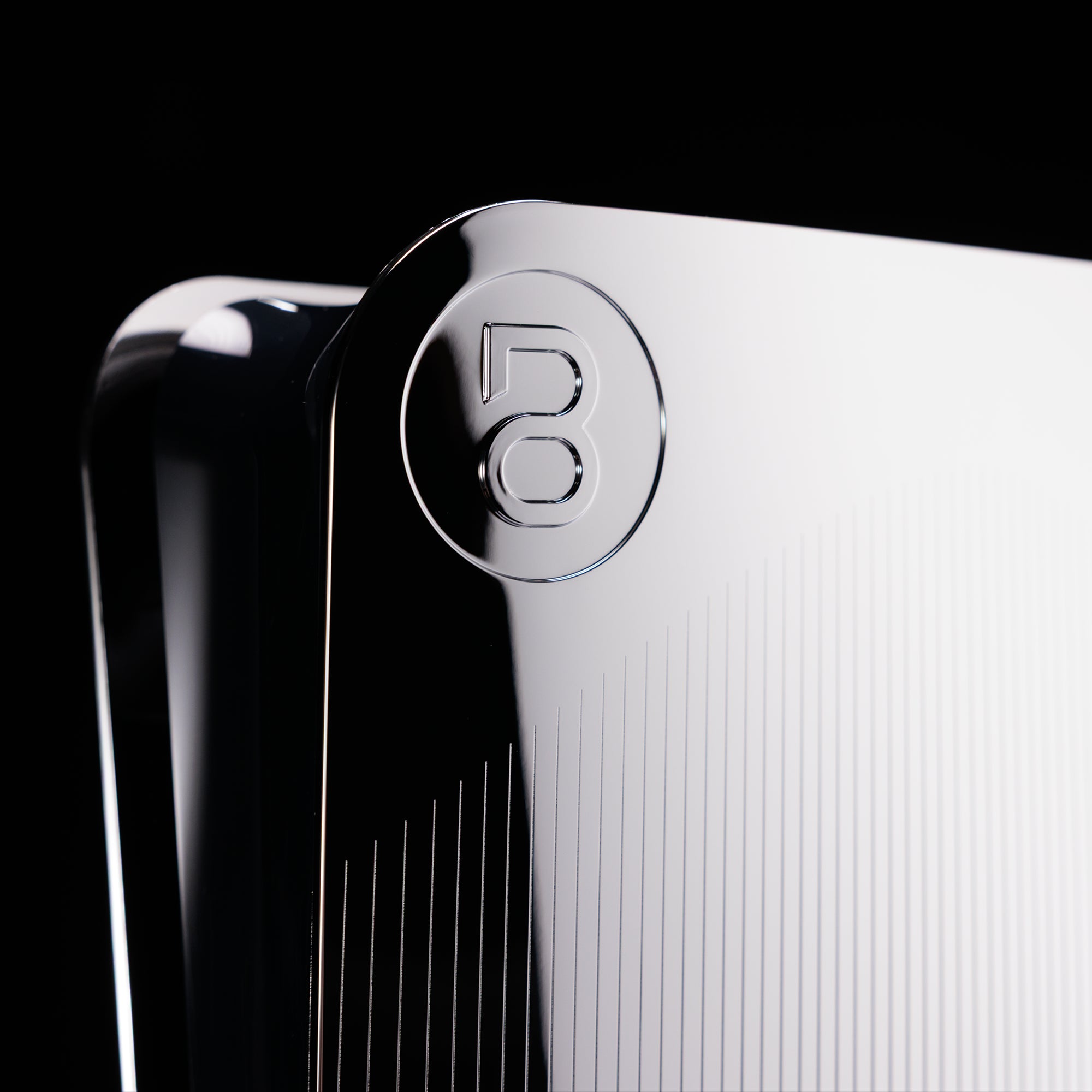 PS5 Slim Cover Hochglanz Chrom "Linien"