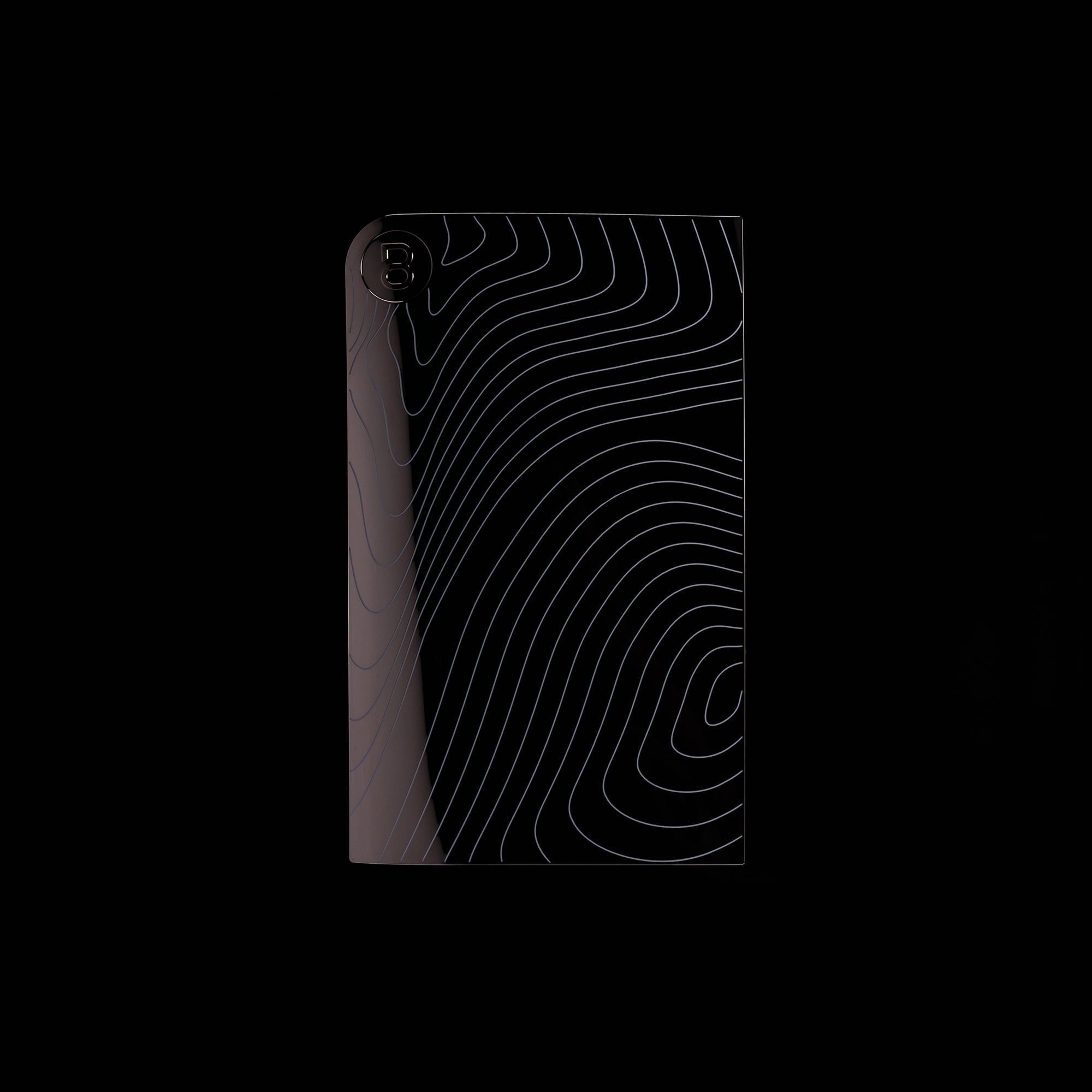 PS5 Slim Cover Midnight Chrom "Wellen"