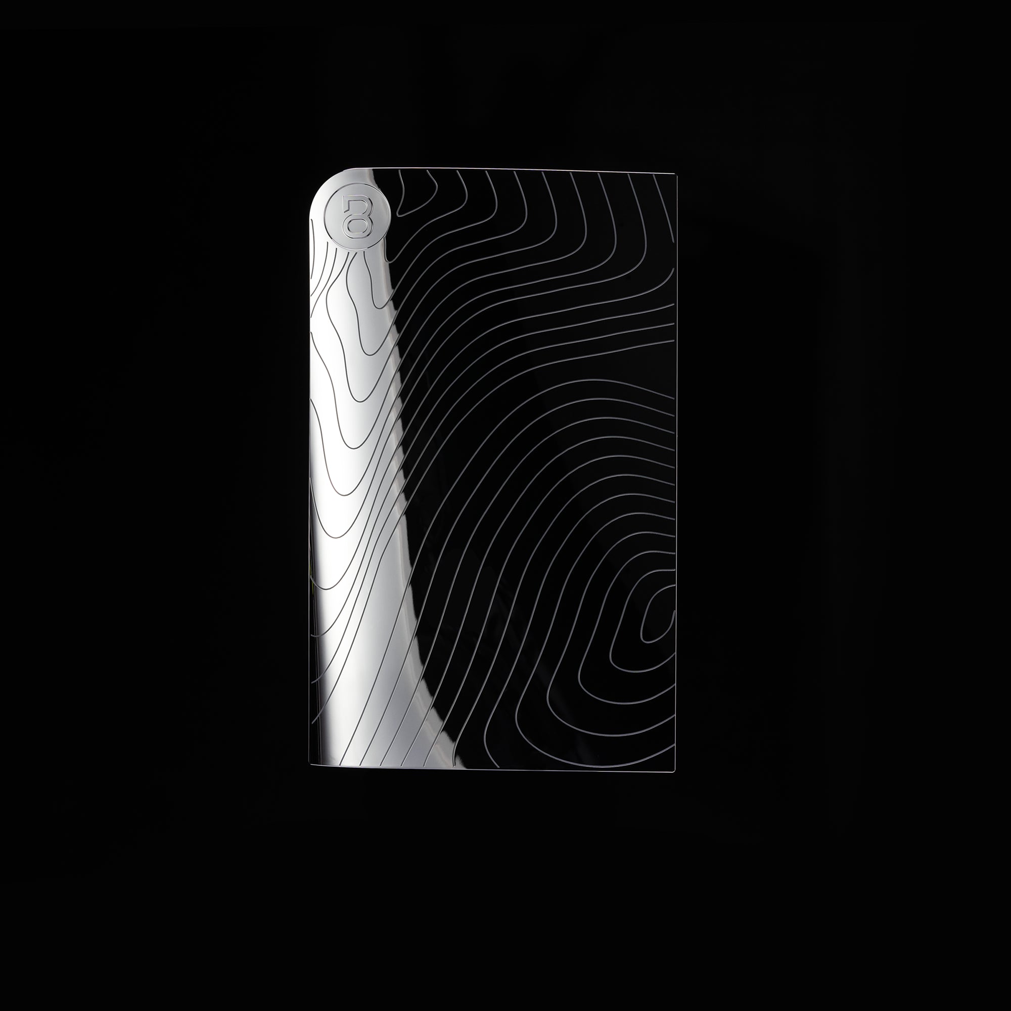 PS5 Slim Cover Hochglanz Chrom "Wellen"