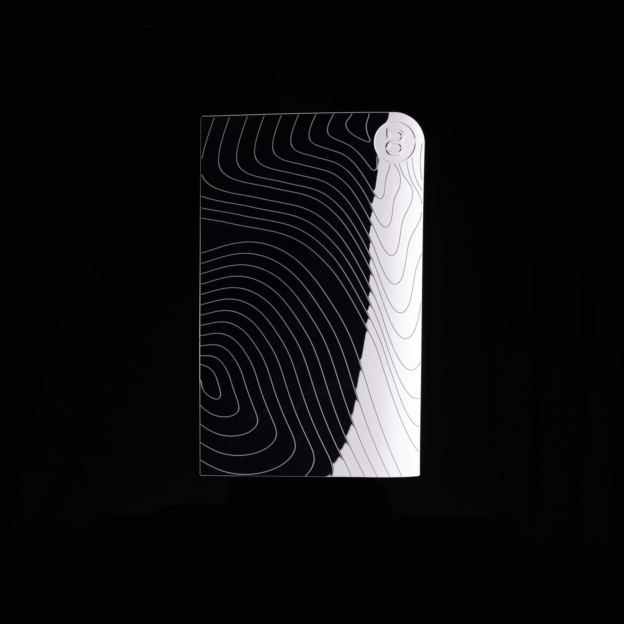 PS5 Slim Cover Hochglanz Chrom "Wellen"